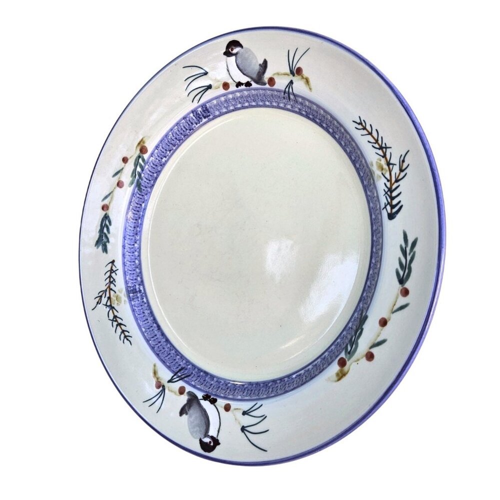 Vintage Hartstone Chickadee & Pine Dinner Plate 11" Stoneware USA - Picture 11 of 16